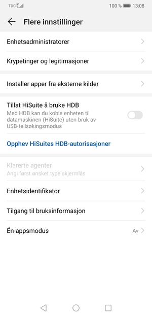 Velg Krypetinger og legitimasjoner