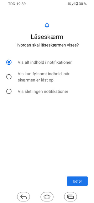 Vælg din foretrukne mulighed og vælg Udfør