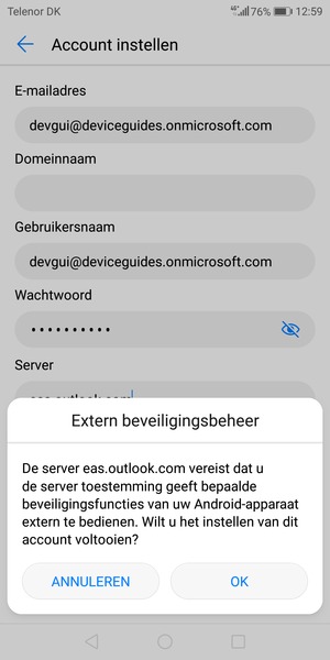 Selecteer OK