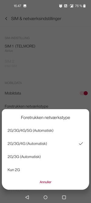 Vælg din foretrukne mulighed