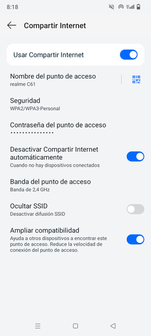 El teléfono ha sido configurado para su uso como módem