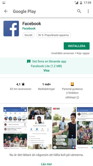 Välj INSTALLERA