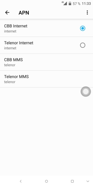 Sélectionnez le bouton du Menu