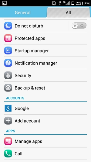 Scroll to and select Google