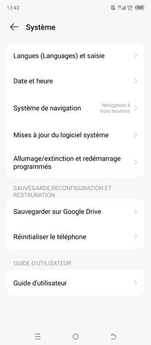 Sélectionnez Mises à jour du logiciel système