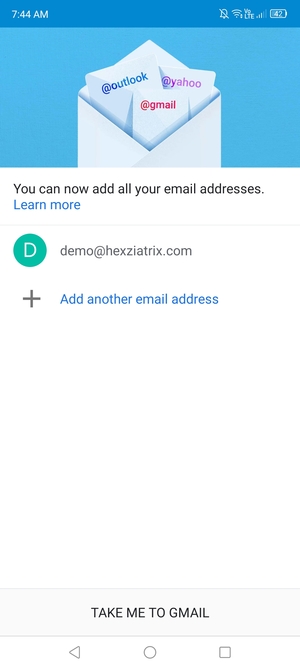 Select TAKE ME TO GMAIL