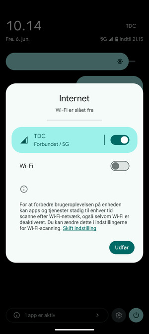 Vælg Udfør
