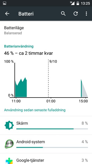 Välj Batteriläge