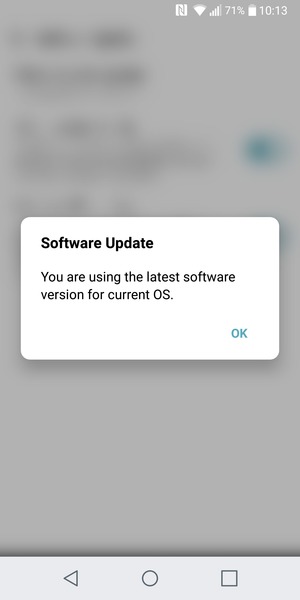 If your phone is up to date, select OK