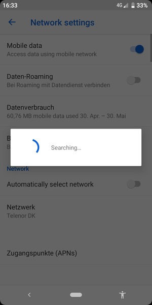 Warten Sie, bis die Suche abgeschlossen ist