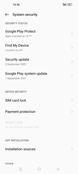Select  SIM card lock