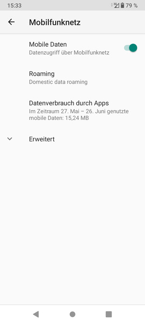 Wählen Sie Roaming
