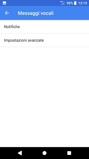 Seleziona Impostazioni avanzate