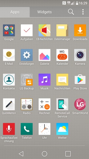 Wählen Sie Einstellungen
