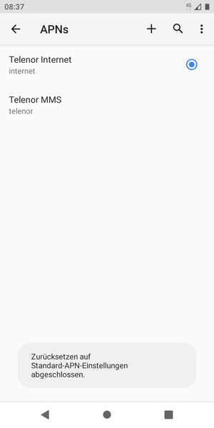 Wählen Sie Neuer APN