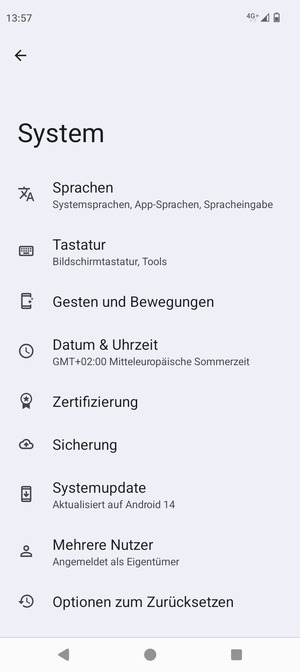 Wählen Sie Sicherung