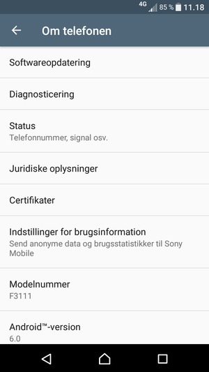 Vælg Softwareopdatering