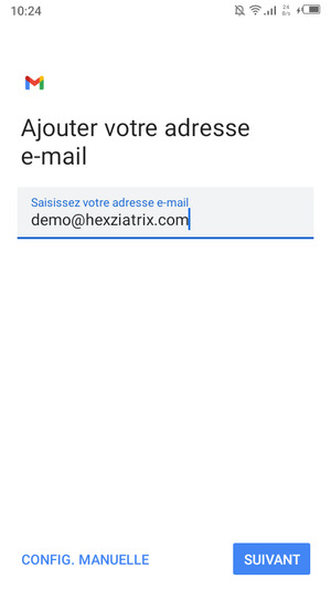 Saisissez votre adresse e-mail et sélectionnez SUIVANT