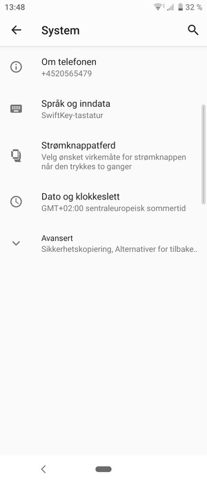 Velg Avansert