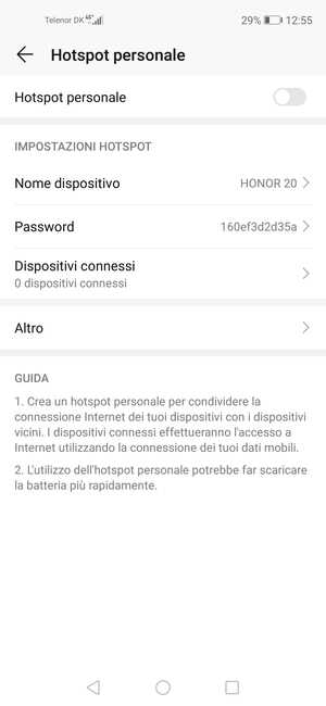 Seleziona Password