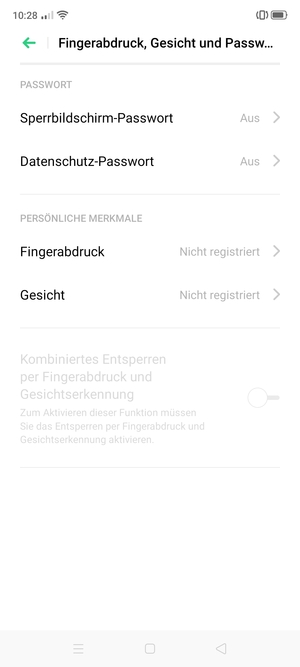 Wählen Sie Sperrbildschirm-Passwort