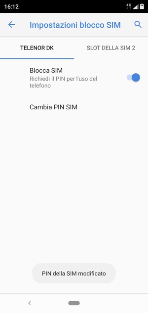Il tuo PIN della SIM è stato modificato