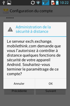 Sélectionnez OK