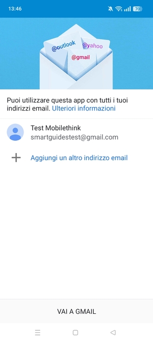 Seleziona VAI A GMAIL
