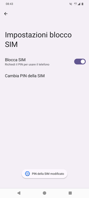 Il tuo PIN della SIM è stato modificato