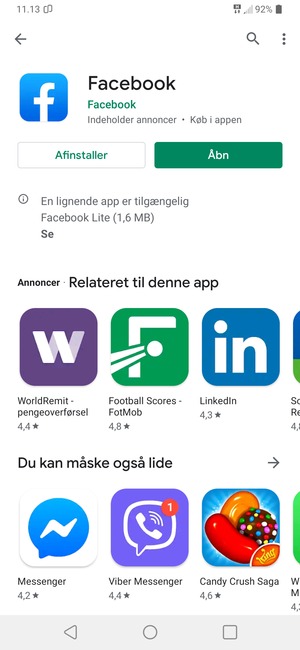 Vælg Åbn