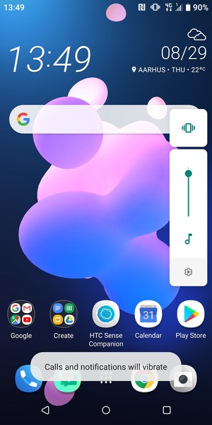 Select Vibrate to change to silent mode