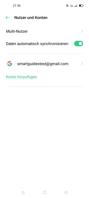 Wählen Sie Ihr Google Konto
