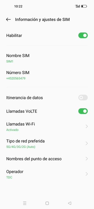 Para cambiar la red en caso de problemas de conectividad, seleccione Operador