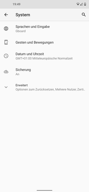 Wählen Sie Erweitert