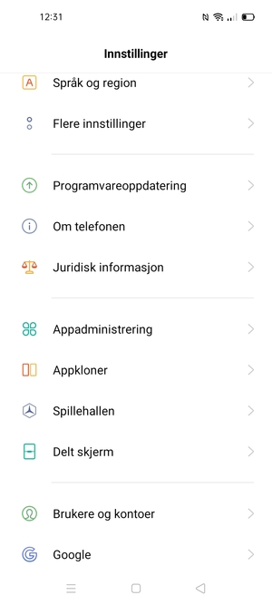 Bla til og velg Programvareoppdatering