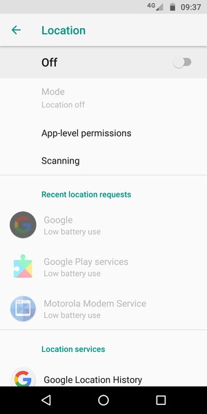 Turn off Location