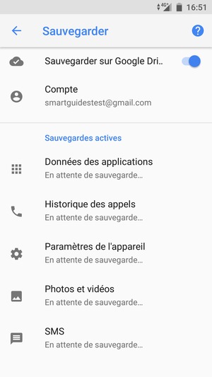 Sélectionnez Compte