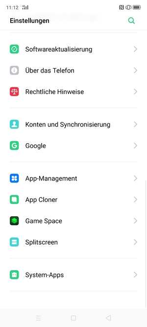 Scrollen Sie und wählen Sie Softwareaktualiserung