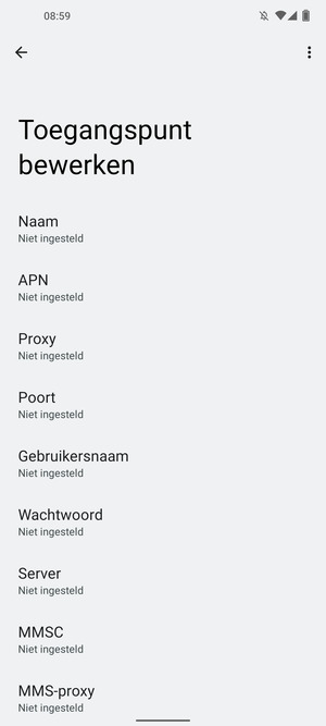 Voer internetgegevens in