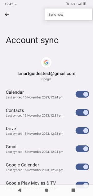 Select Sync now