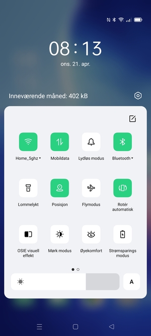 Slå av Wi-Fi og Bluetooth