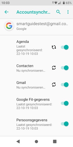 Uw gegevens worden gesynchroniseerd