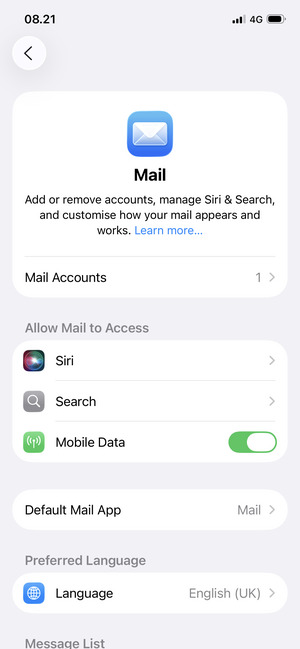 Select Mail Accounts