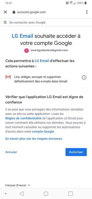Sélectionnez Autoriser