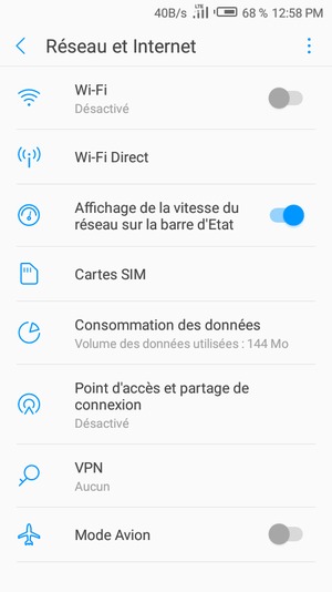 Sélectionnez Wi-Fi