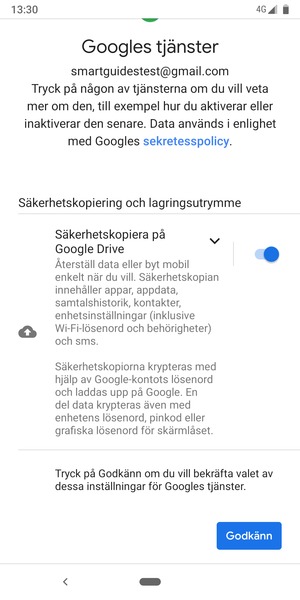 Välj Godkänn