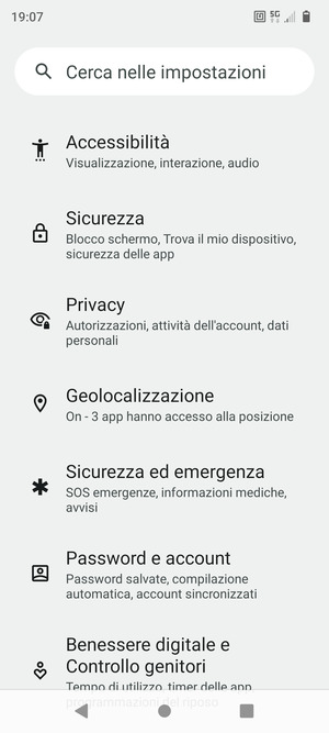 Scorri e seleziona Geolocalizzazione