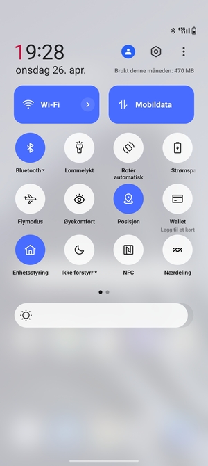 Slå av Wi-Fi og Bluetooth