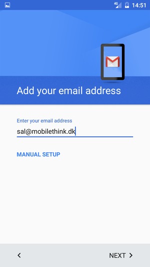 Enter your Email address and  select NEXT