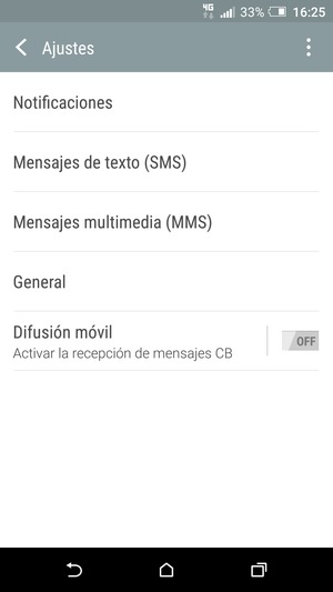 Seleccione Mensajes de texto (SMS)